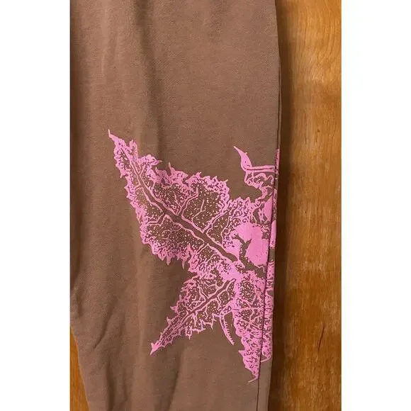 Mea Culpa Dead Moth Exclusive Brown Graphic Sweatpants Joggers Sz XS Streetwear
